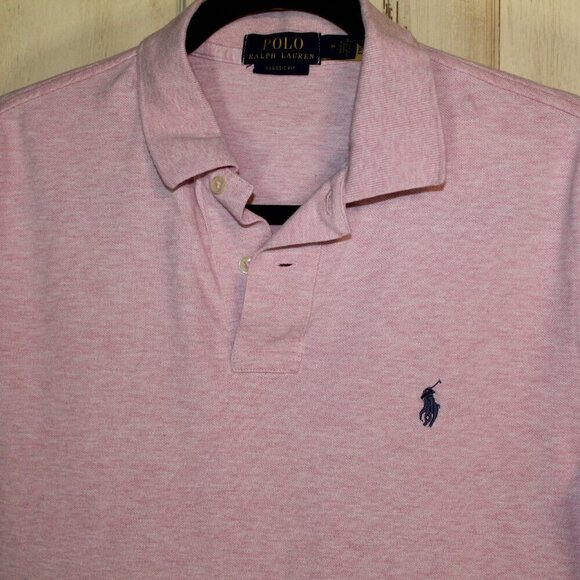 Ralph Lauren Polo Classic Fit 100% cotton pink short-sleeve size M - Picture 2 of 5